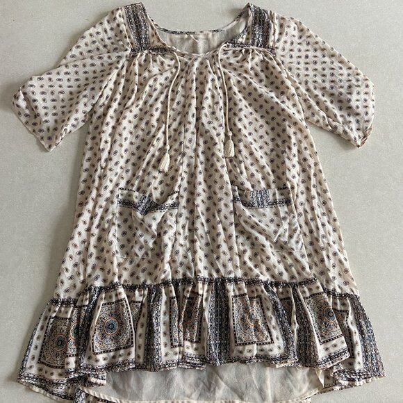 Free People Penny Lane Chiffon Dress in Tea Combo ASO Taylor Swift - Picture 3 of 7